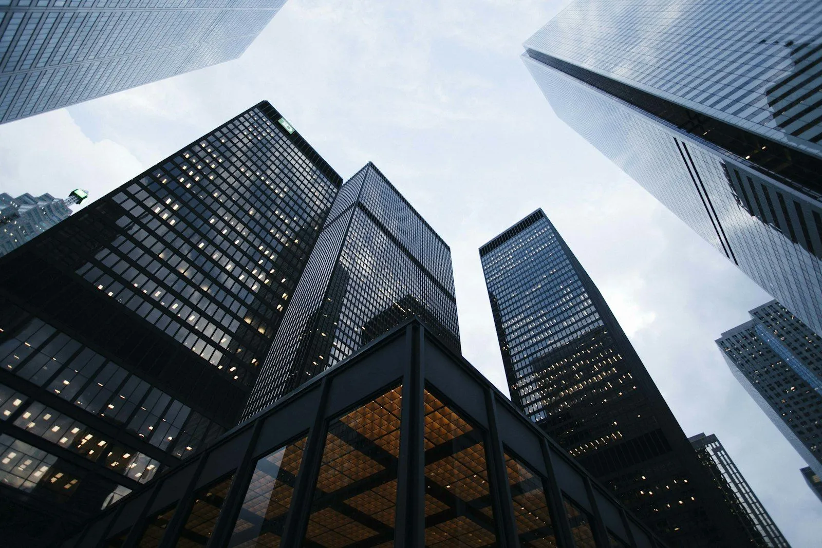 Modern office buildings representing a business skyline